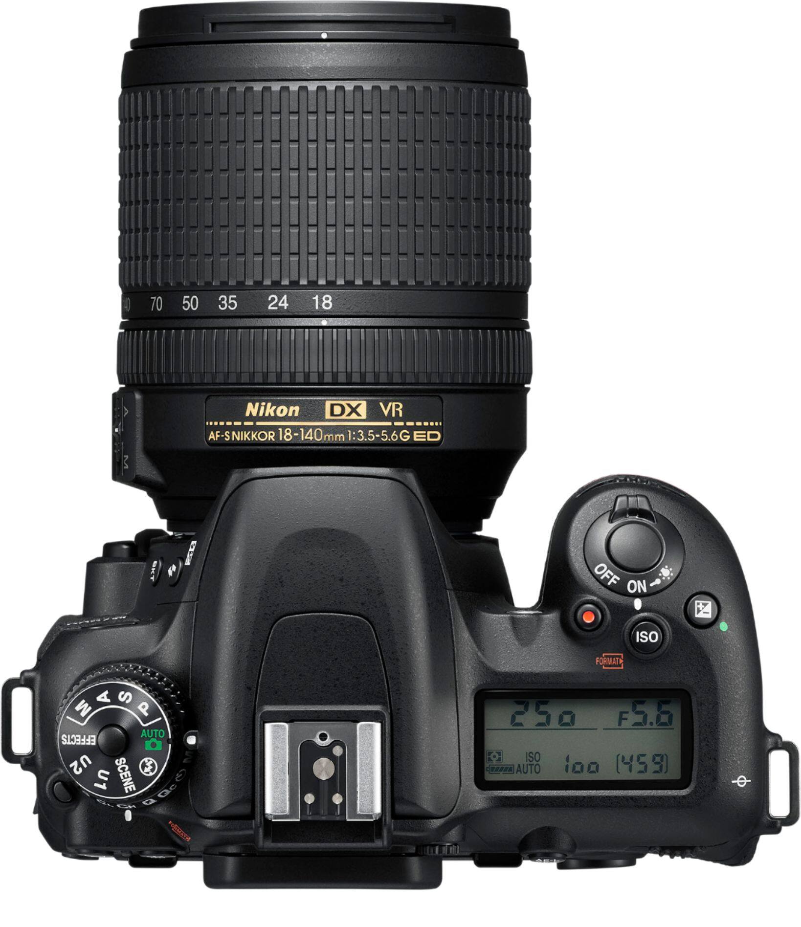 Top. Nikon - D7500 DSLR 4K Video Camera with AF-S DX NIKKOR 18-140mm f/3.5-5.6G ED VR lens - Black.