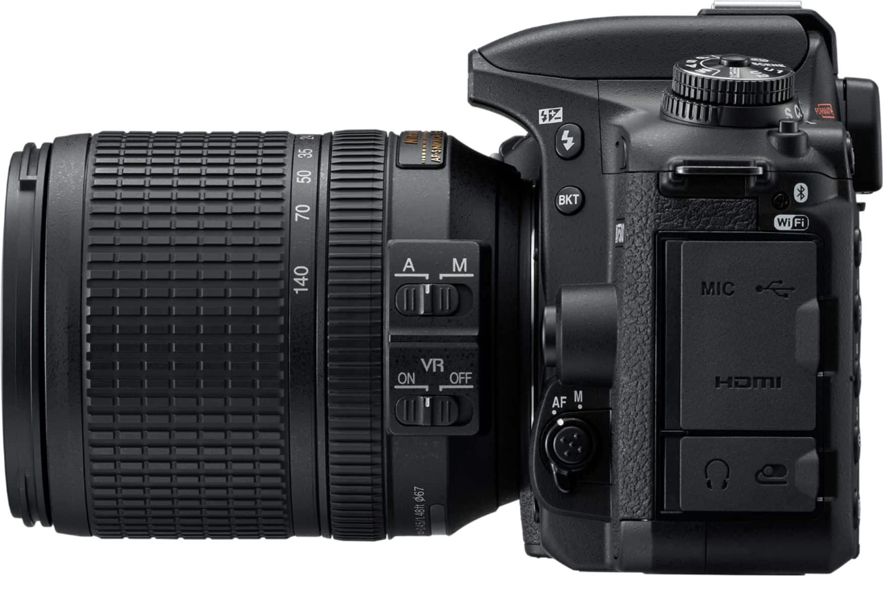 Alt View 11. Nikon - D7500 DSLR 4K Video Camera with AF-S DX NIKKOR 18-140mm f/3.5-5.6G ED VR lens - Black.