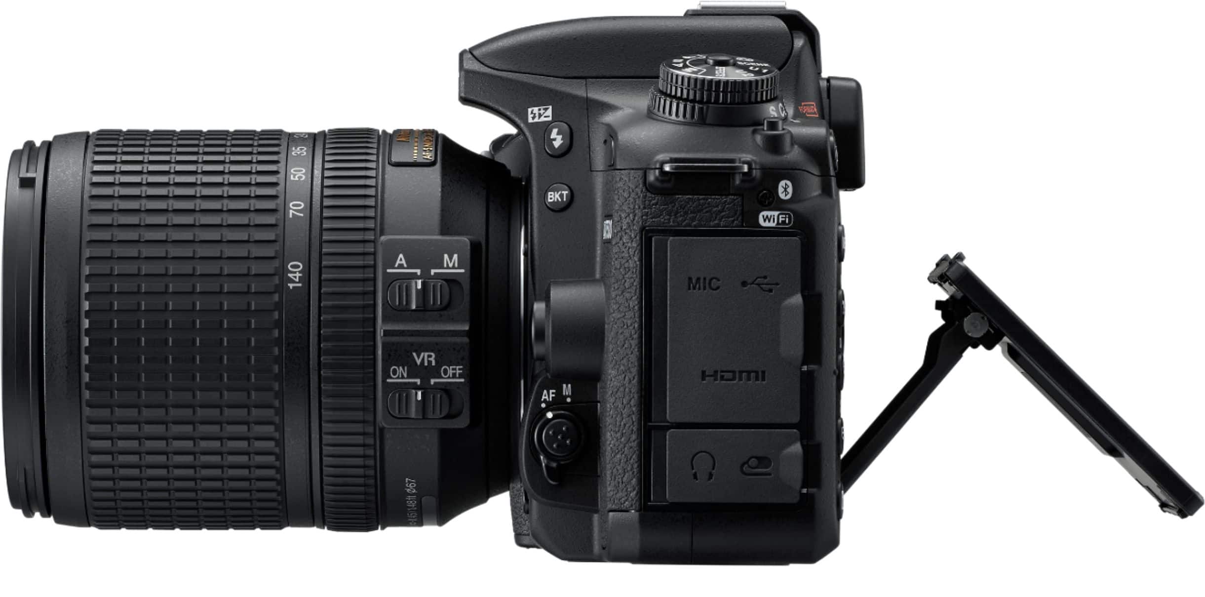 Alt View 13. Nikon - D7500 DSLR 4K Video Camera with AF-S DX NIKKOR 18-140mm f/3.5-5.6G ED VR lens - Black.