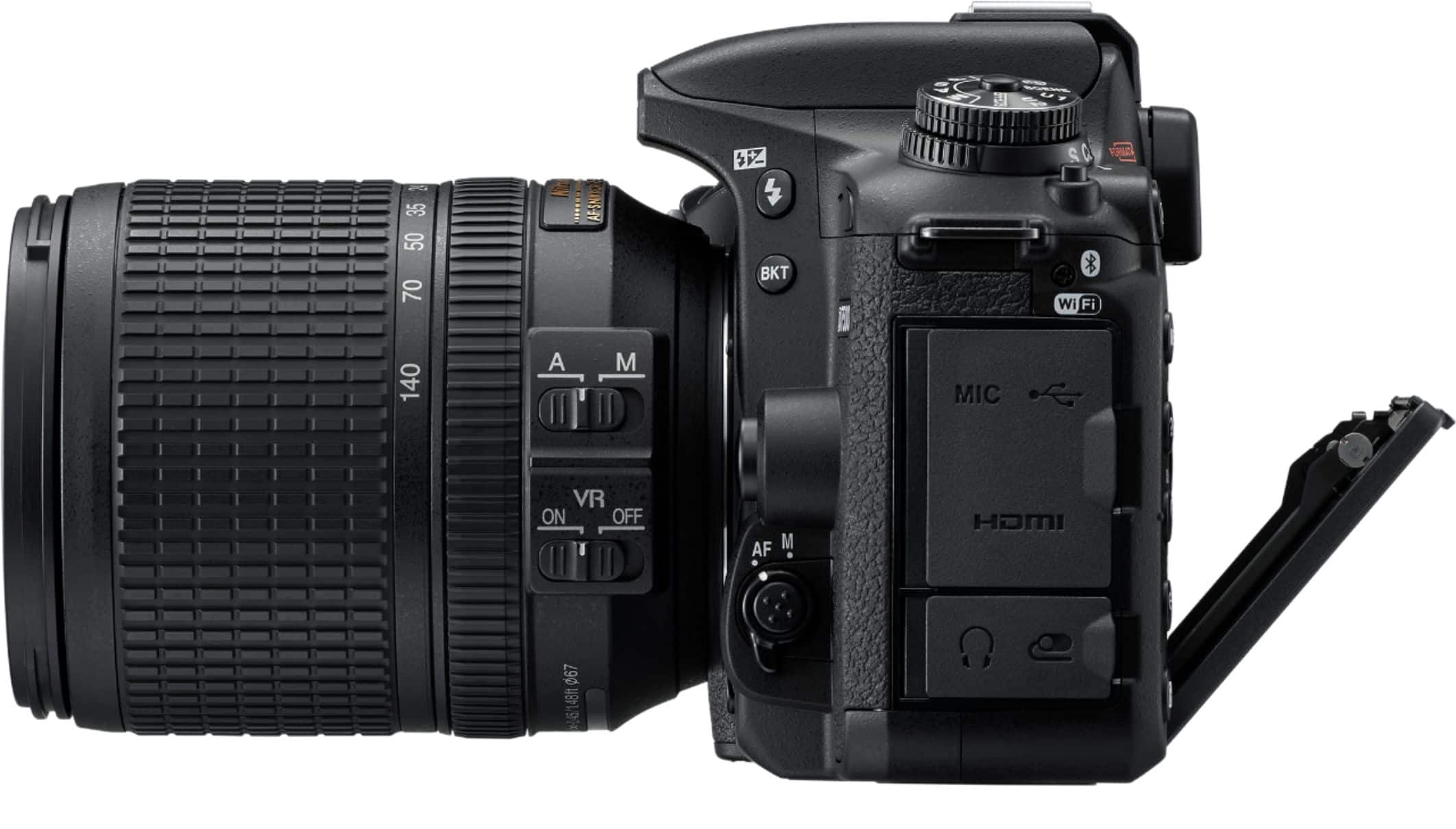 Alt View 14. Nikon - D7500 DSLR 4K Video Camera with AF-S DX NIKKOR 18-140mm f/3.5-5.6G ED VR lens - Black.
