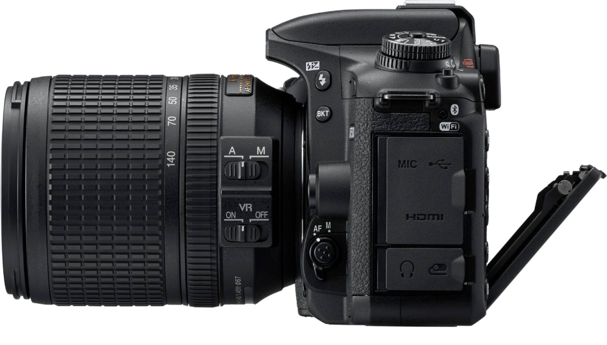 Alt View 14. Nikon - D7500 DSLR 4K Video Camera with AF-S DX NIKKOR 18-140mm f/3.5-5.6G ED VR lens - Black.