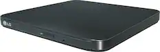 Front. LG - 8x External USB Double-Layer DVD±RW/CD-RW Drive - Black.