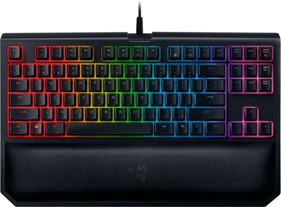 Front Zoom. Razer - BlackWidow Chroma V2 Tournament Edition Wired Gaming Mechanical Switch Keyboard with RGB Back Lighting - Black.
