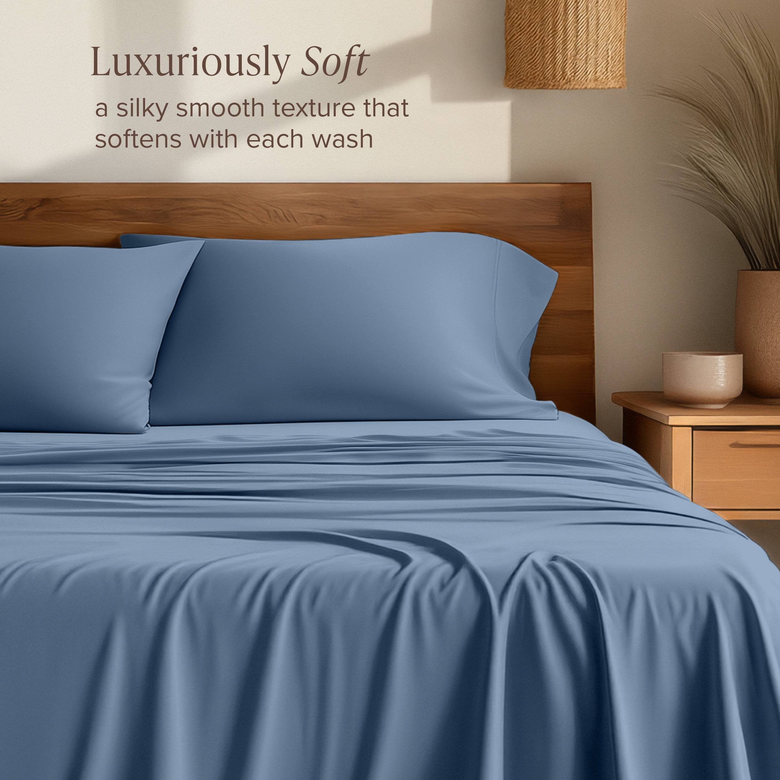 Luxuriously Soft  
a silky smooth texture that softens with each wash