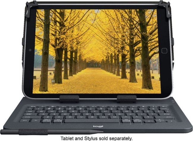 Logitech - Universal Keyboard Folio for 9–10-inch Apple, Android, Windows Tablet - Black_3