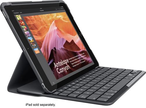 Logitech - Slim Keyboard Folio Case for Apple® iPad® - Larger Front