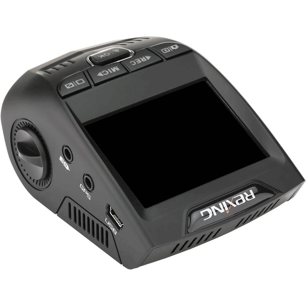 Alt View 13. Rexing - V1P 1080p Dash Cam with Rear Camera - Black.