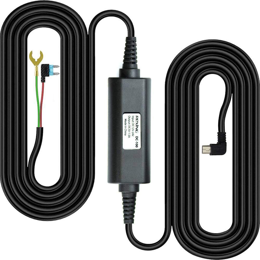 Rexing Mini-USB Hardwire Kit for Rexing V1P 3rd Generation V1P Pro V2 Dash Cams 