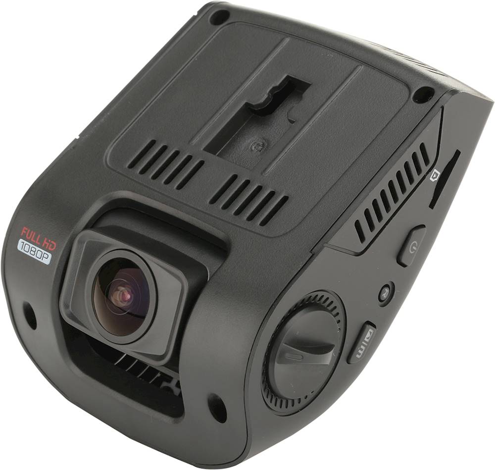 Left View: Rexing - V1G 1080p Dash Cam with GPS Logger - Black