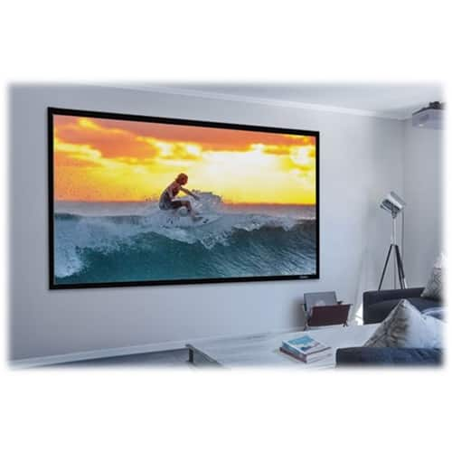 Left View: Cima - By Stewart Filmscreen 123" Projector Screen - Black