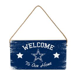 Evergreen Enterprises - Dallas Cowboys 6" x 11" Welcome Home Wood Wall Sign with Rope Hanger - Multicolor