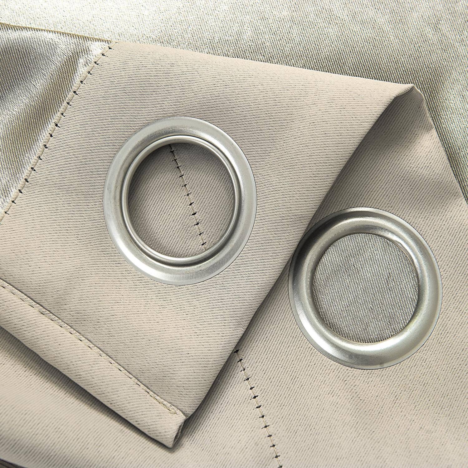 Angle. RT Designers Collection - RT Designers Collection Anchorage Blackout Grommet Curtain Panel 54" x 84" Ivory - Ivory.