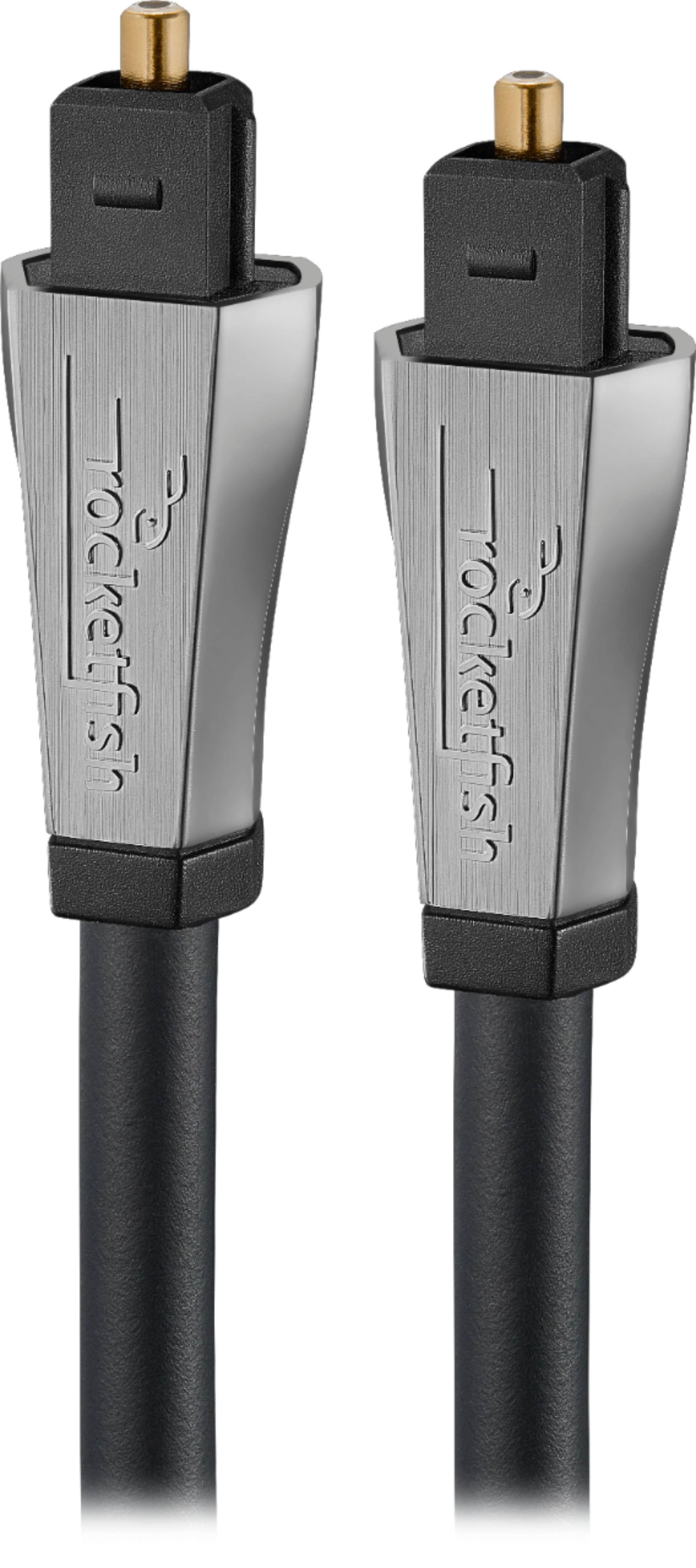 Front. Rocketfish™ - 12' Toslink Optical Audio Cable - Black.