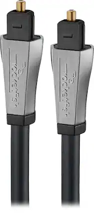 Front. Rocketfish™ - 12' Toslink Optical Audio Cable - Black.
