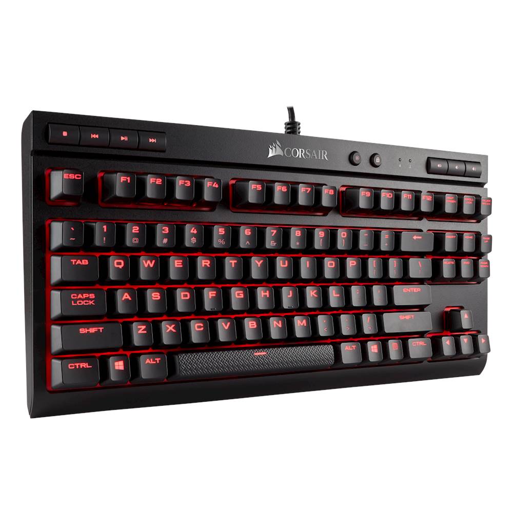Best Buy: CORSAIR K63 TKL Wired Mechanical Cherry MX Red Linear Switch Gaming Keyboard with 100% Anti-Ghosting Full Key Rollover Black CH-9115020-NA
