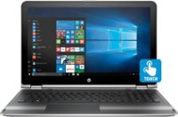 Front. HP - 2-in-1 15.6" Touch-Screen Laptop - Intel Core i3 - 8GB Memory - 1TB Hard Drive - Natural silver and ash silver.