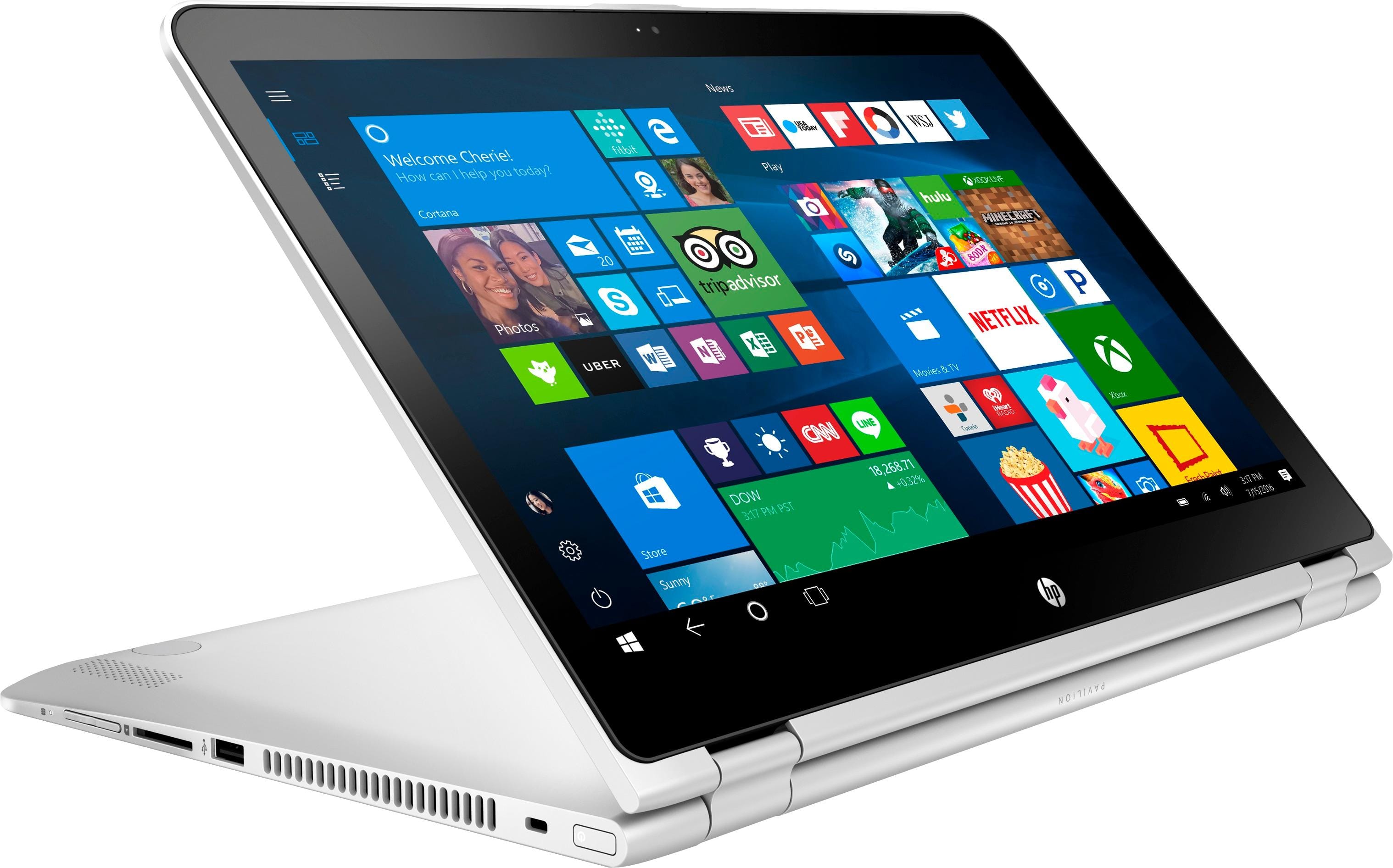 Alt View 12. HP - 2-in-1 15.6" Touch-Screen Laptop - Intel Core i3 - 8GB Memory - 1TB Hard Drive - Natural silver and ash silver.
