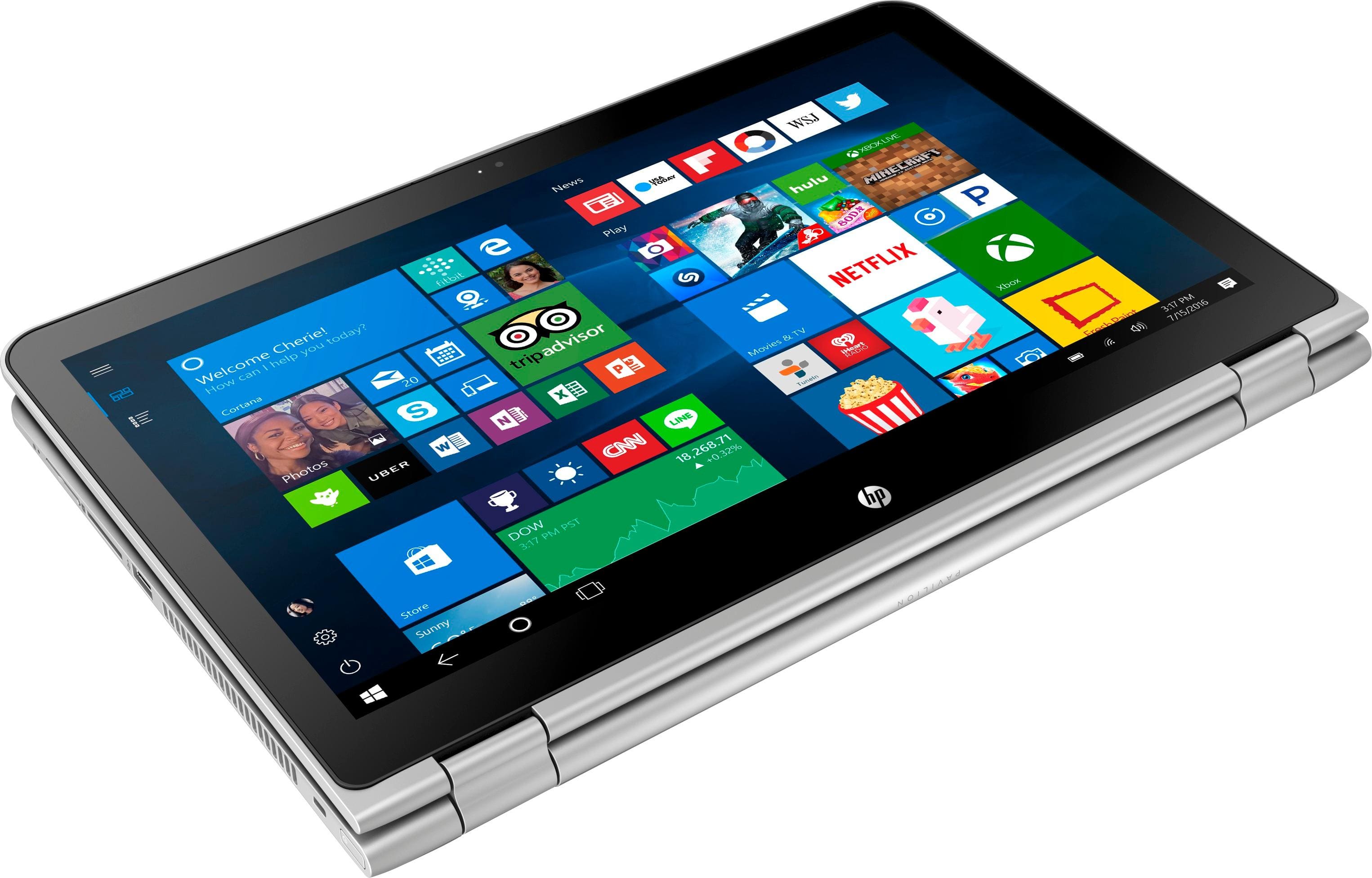 Alt View 13. HP - 2-in-1 15.6" Touch-Screen Laptop - Intel Core i3 - 8GB Memory - 1TB Hard Drive - Natural silver and ash silver.
