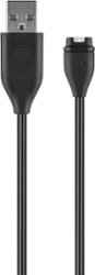 Garmin - USB-A Charging/Data Cable 0.5 Meter - Black - Front_Zoom