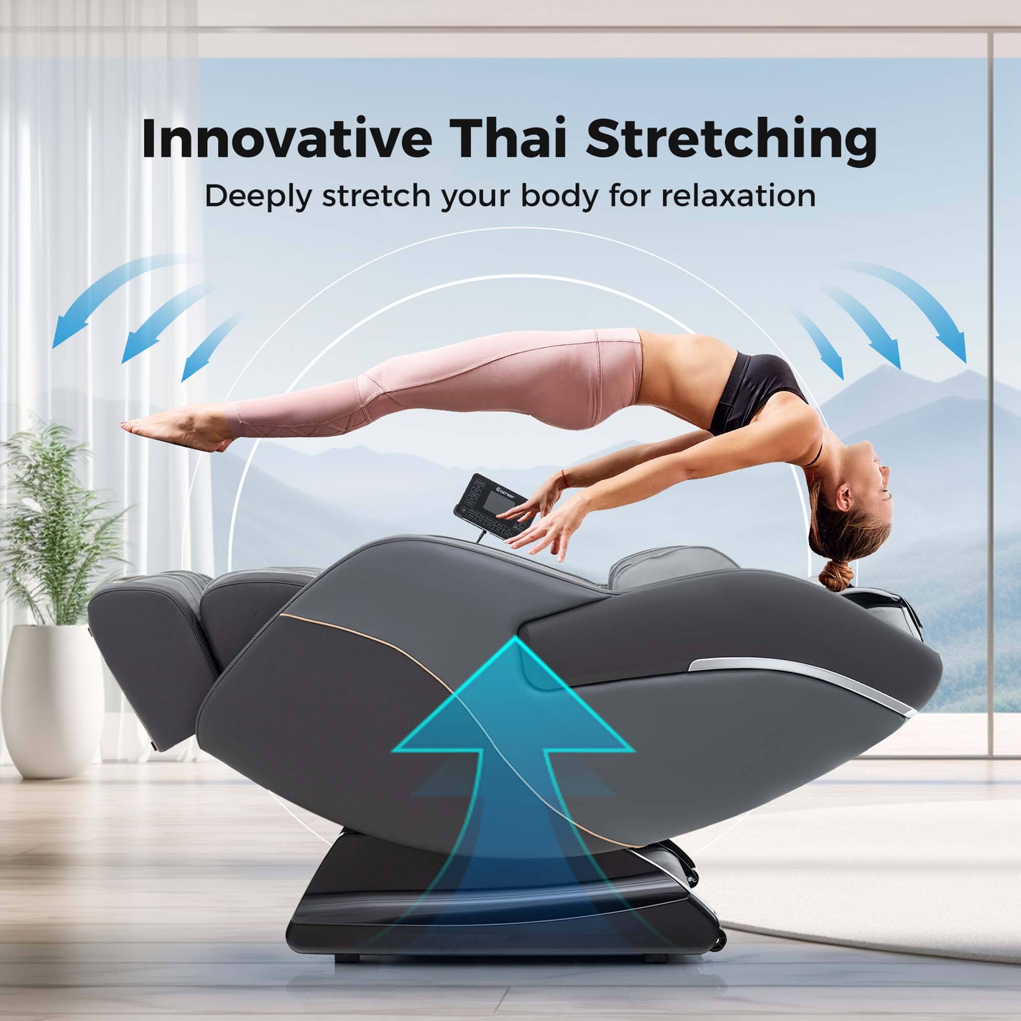 Innovative Thai Stretching: Deeply stretch your body for relaxation.