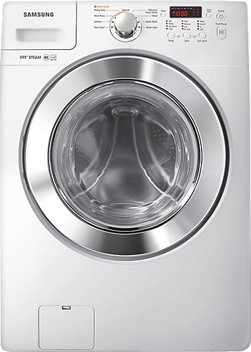  Samsung - 3.6 Cu. Ft. 9-Cycle High-Efficiency Steam Front-Loading Washer - White
