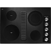KitchenAid - 30" Electric Cooktop - Black - Front_Zoom