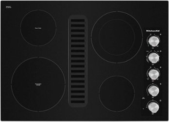 KitchenAid - 30" Electric Cooktop - Black - Front_Zoom