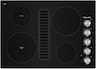 KitchenAid - 30 in. Wide 4 element Built-In Downdraft Electric Cooktop - Black