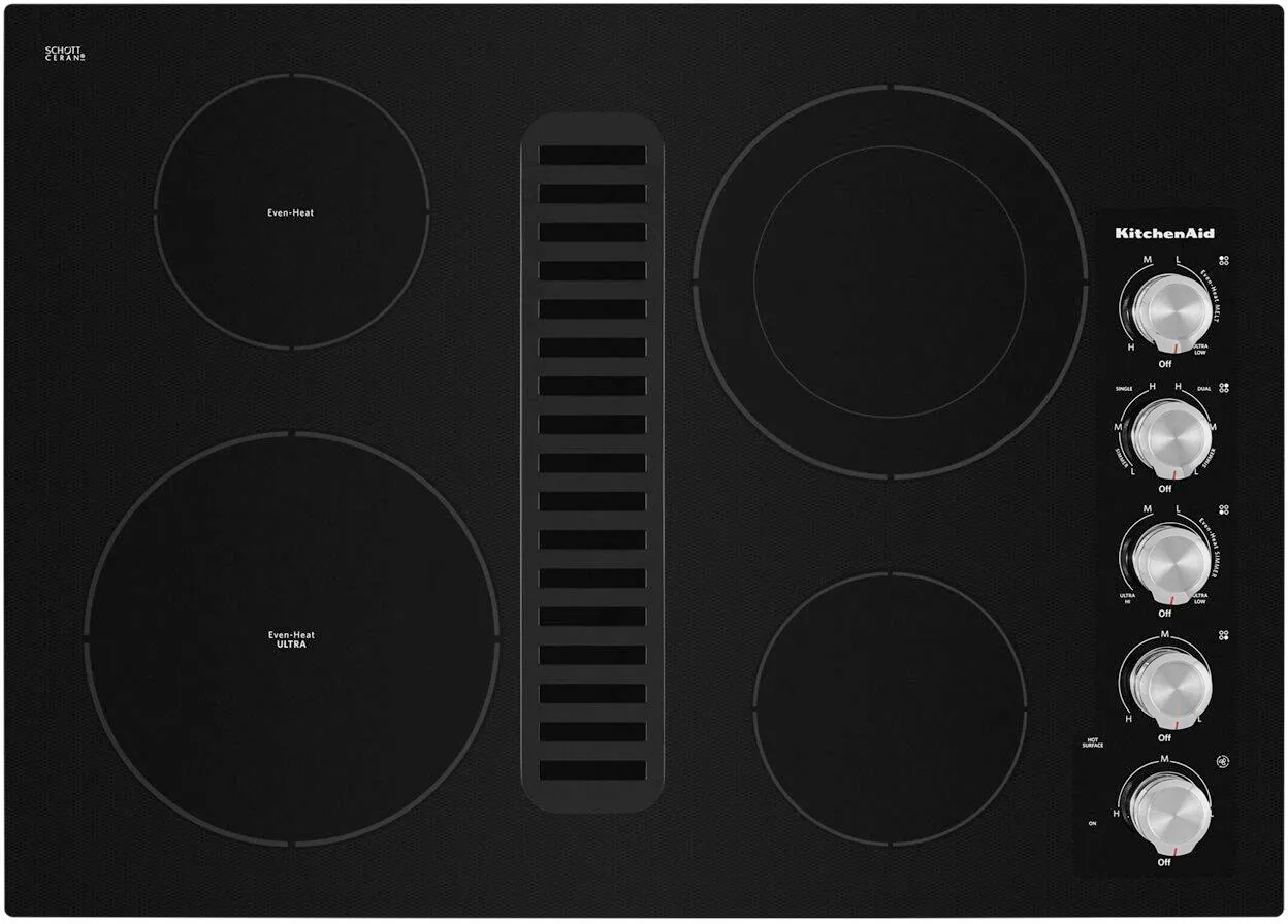 KitchenAid - 30" Electric Cooktop - Black
