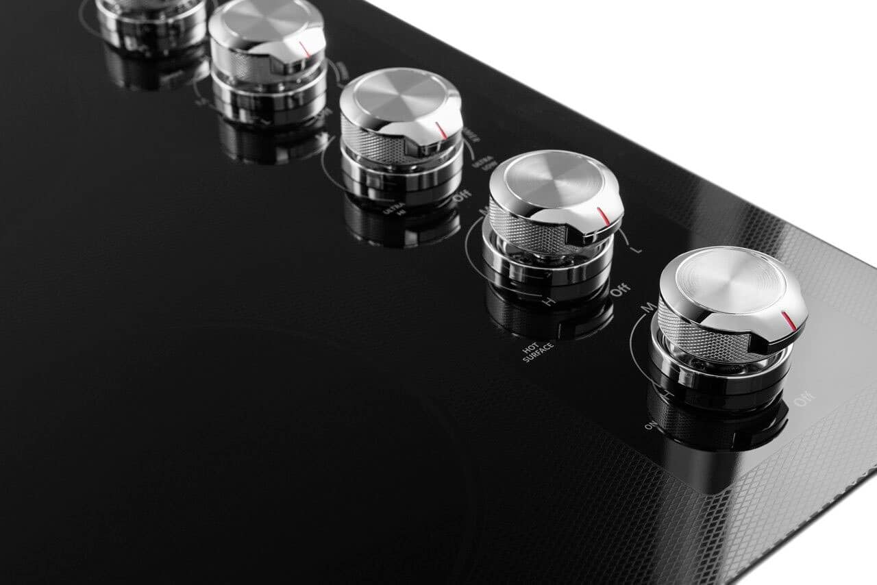 Alt View 14. KitchenAid - 30" Electric Cooktop - Black.