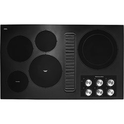 KitchenAid - 36" Electric Cooktop - Black - Front_Zoom