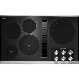 KitchenAid - 36" Electric Cooktop - Stainless Steel