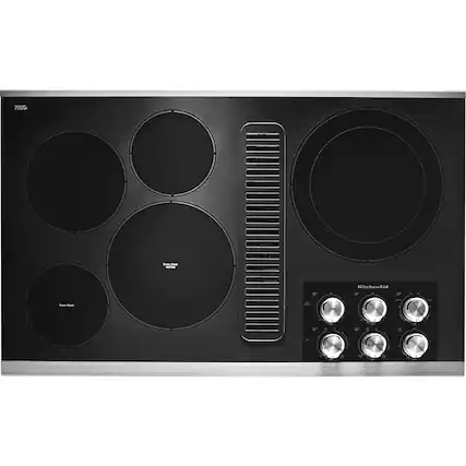 Front. KitchenAid - 36" Electric Cooktop - Stainless Steel.