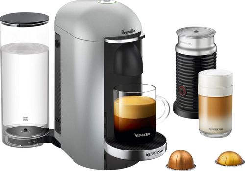 Nespresso - VertuoPlus Deluxe Coffee Maker and Espresso Machine with Aeroccino Milk Frother by Breville - Silver was $249.95 now $183.99 (26.0% off)