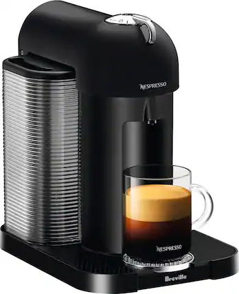 Front. Nespresso - Vertuo Matte Black by Breville.