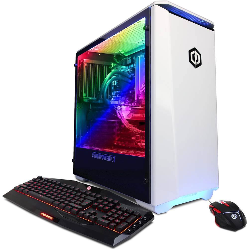 CyberPowerPC - Gamer Xtreme Liquid Cool Desktop - Intel Core i7-7700K - 16GB Memory - AMD Radeon RX 580 - 120GB SSD + 1TB HDD - Larger Front