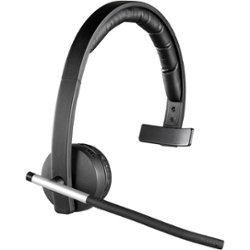 Logitech - H820e Wireless Headset Mono - Black - Front_Zoom
