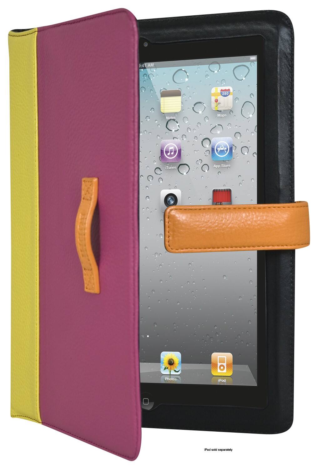 Alt View Standard 1. Bodhi - Tab Easel Case for Apple® iPad® 2 and iPad (3rd Generation) - Fuchsia/Sunshine/Citrus.