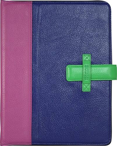 Front Standard. Bodhi - Tab Easel Case for Apple® iPad® 2 and iPad (3rd Generation) - Purple/Green/Fuchsia.