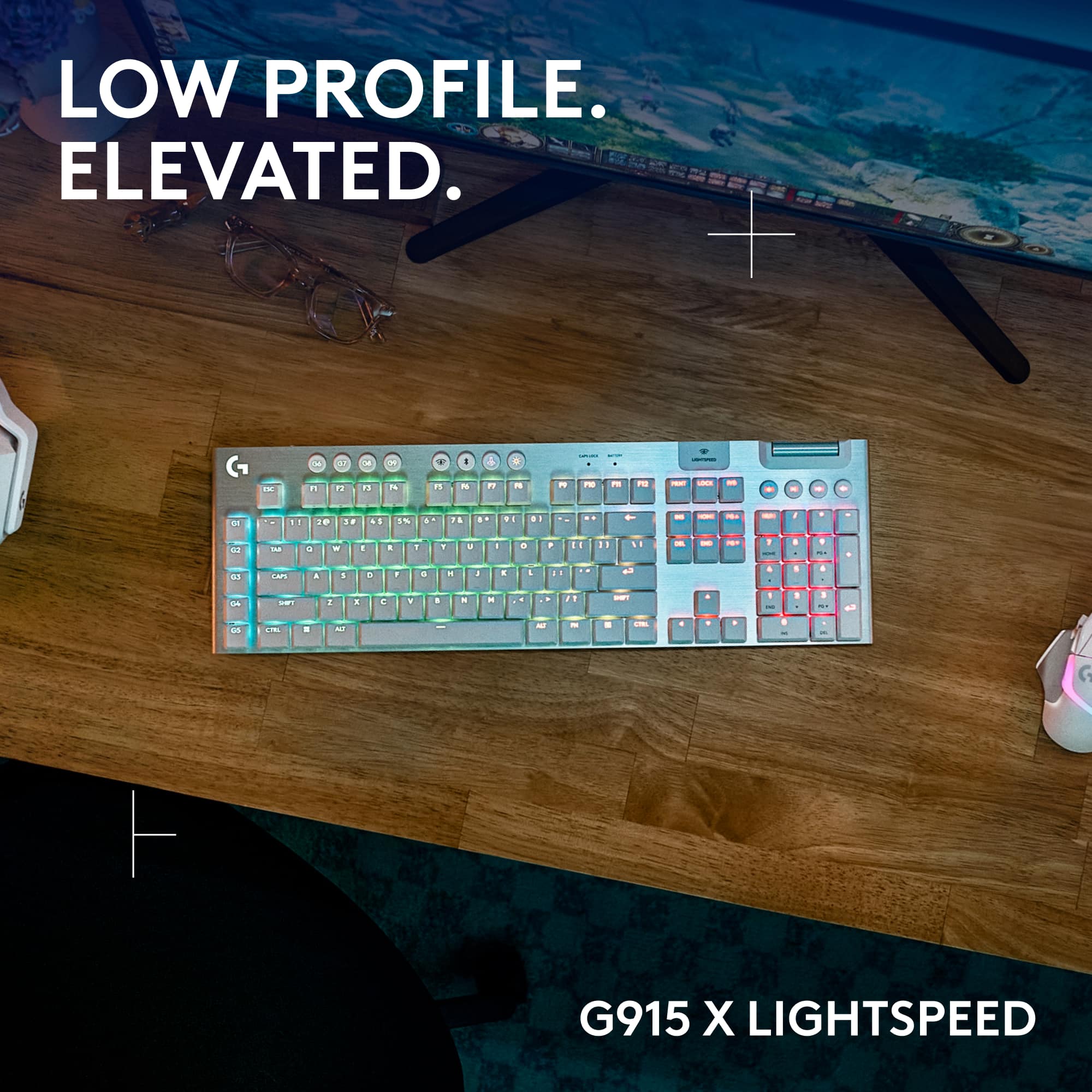 LOW PROFILE. ELEVATED. G915 X LIGHTSPEED.