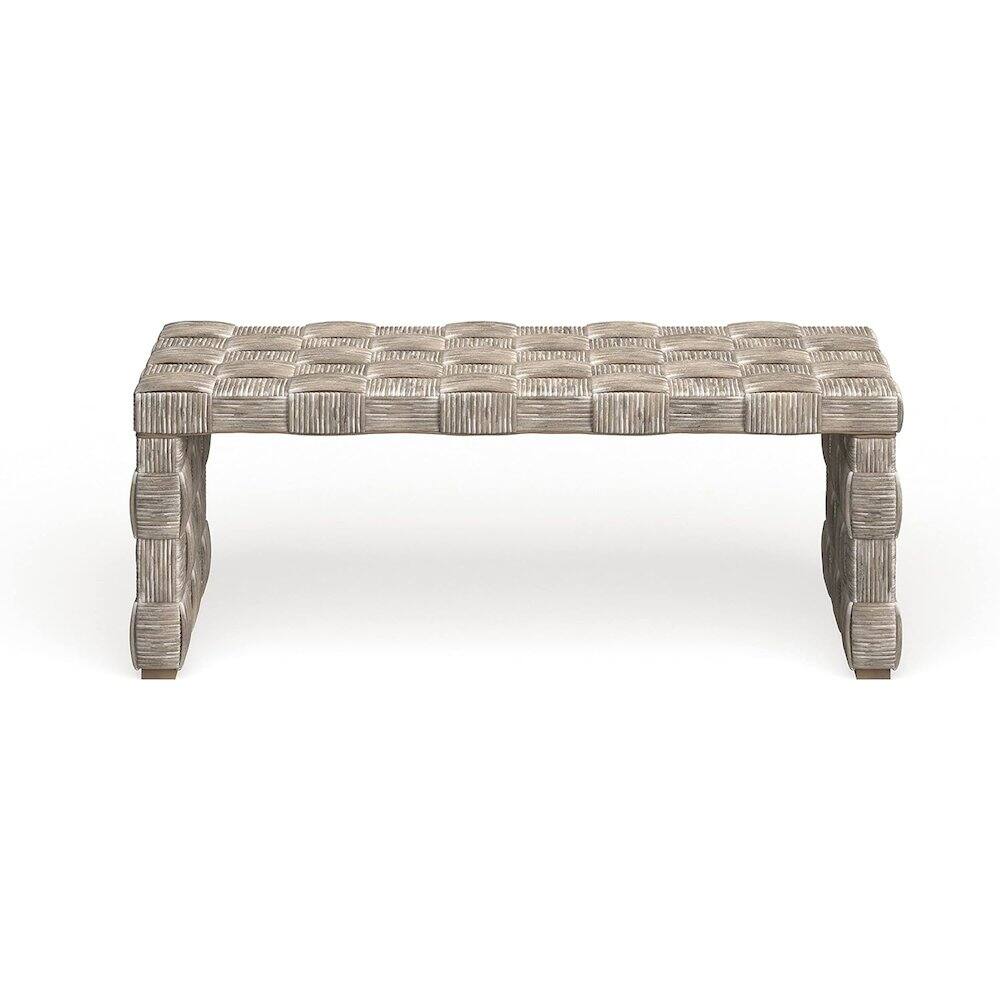 Safavieh - Home Collection Adkin Rattan Rectangle Coffee Table - White