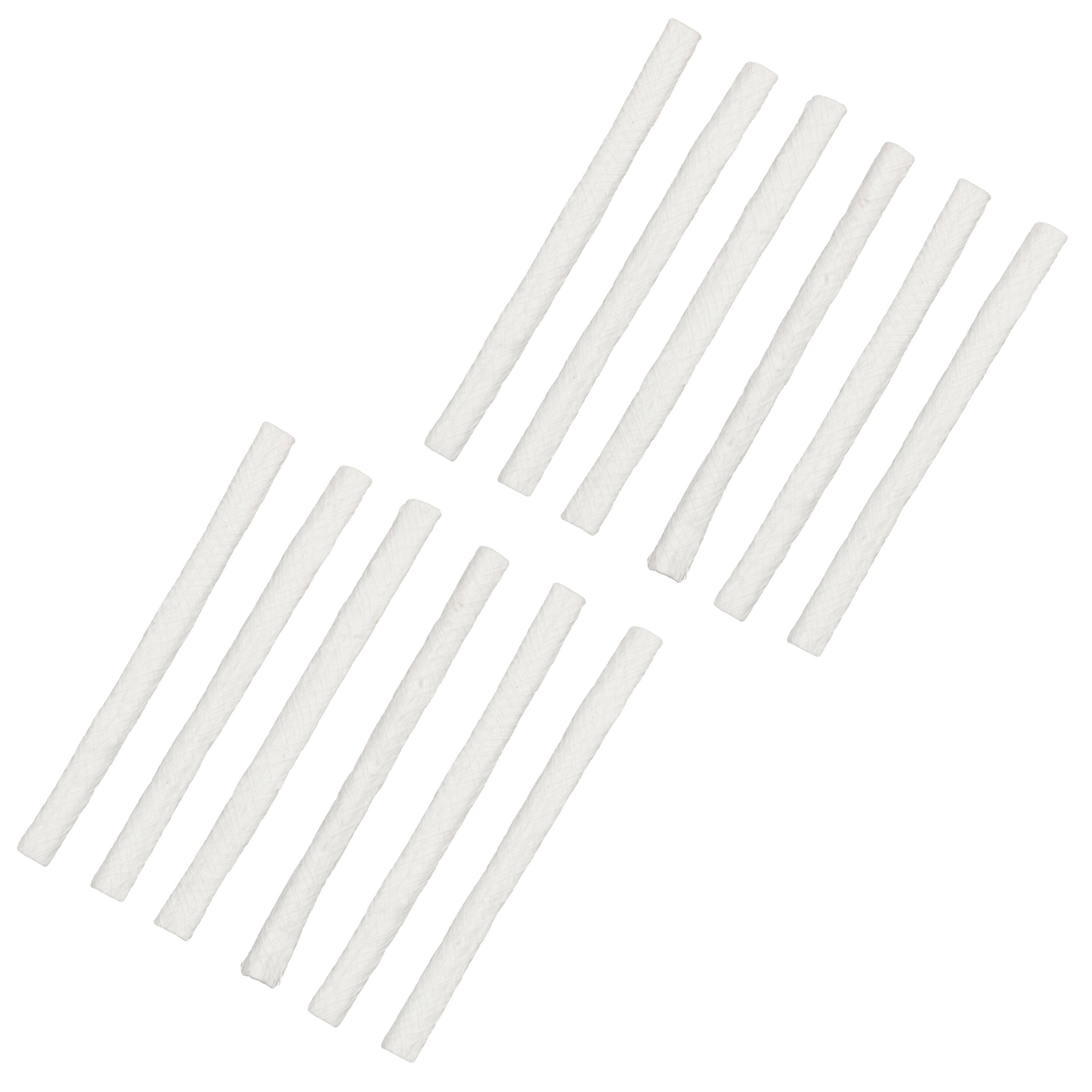 Front. Sunnydaze - Outdoor Torch Replacement Fiberglass Wicks - Set of 12 - White.