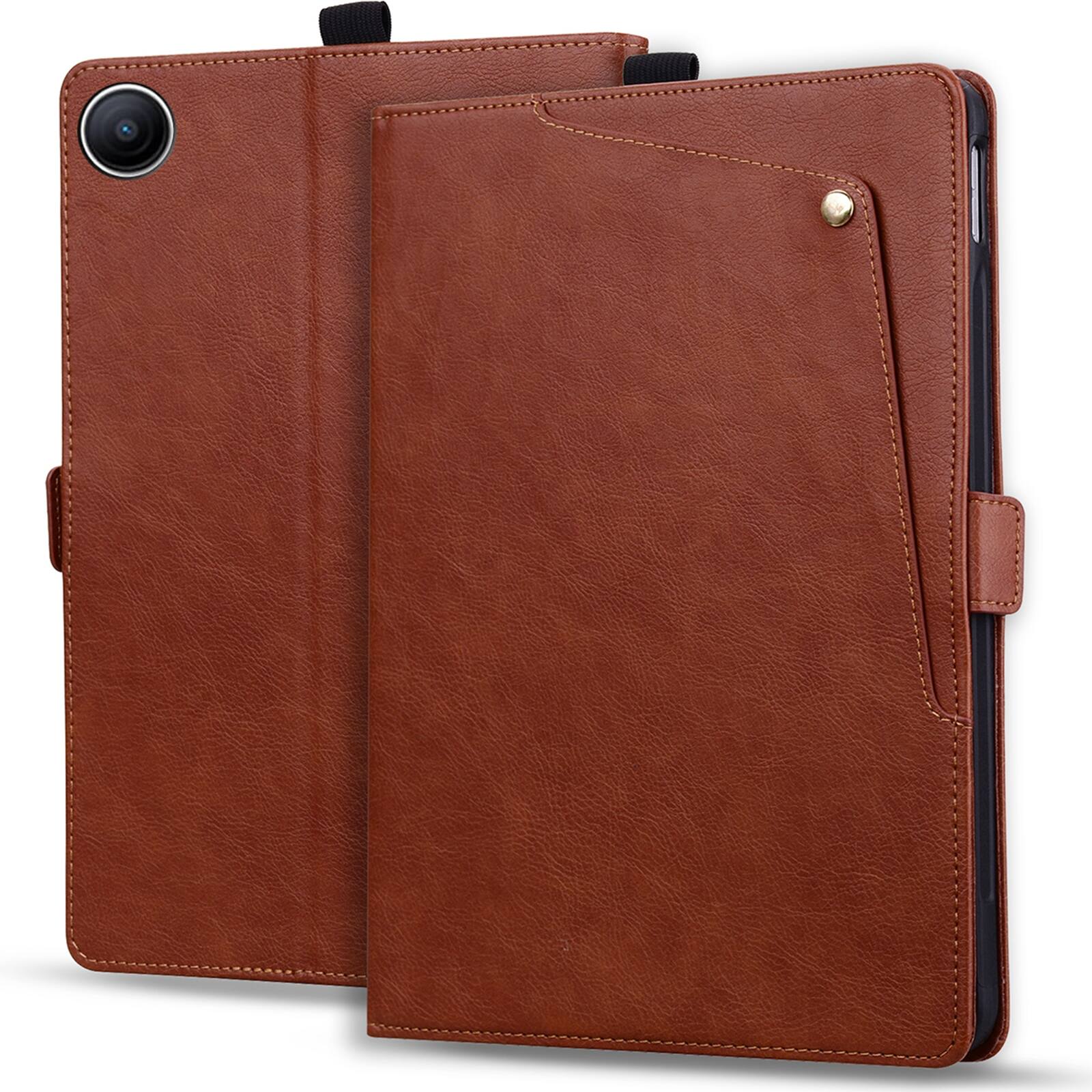 Alt View 2. Dteck - Case For Samsung Galaxy Tab A11 2025/A9 2023 8.7-inch Business Premium Leather Folio Adjustable Stand Card Slots Cover - Brown.