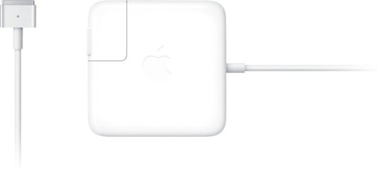 Front Zoom. Apple - 45W MagSafe 2 Power Adapter with Magnetic DC Connector - White.