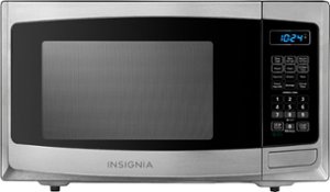 Insignia™ - 0.9 Cu. Ft. Compact Microwave - Stainless Steel - Front_Zoom
