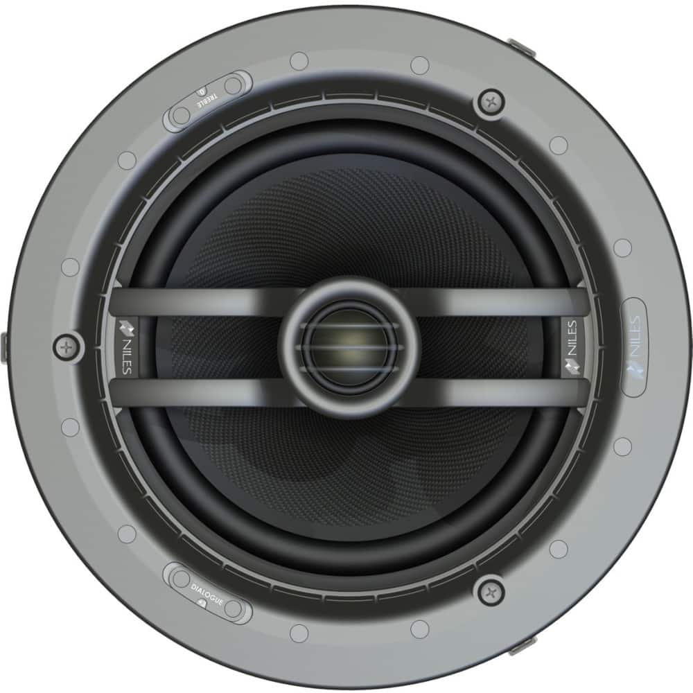 Front. Niles - 7" 2-Way Round In-Ceiling Speaker (Each) - Black.