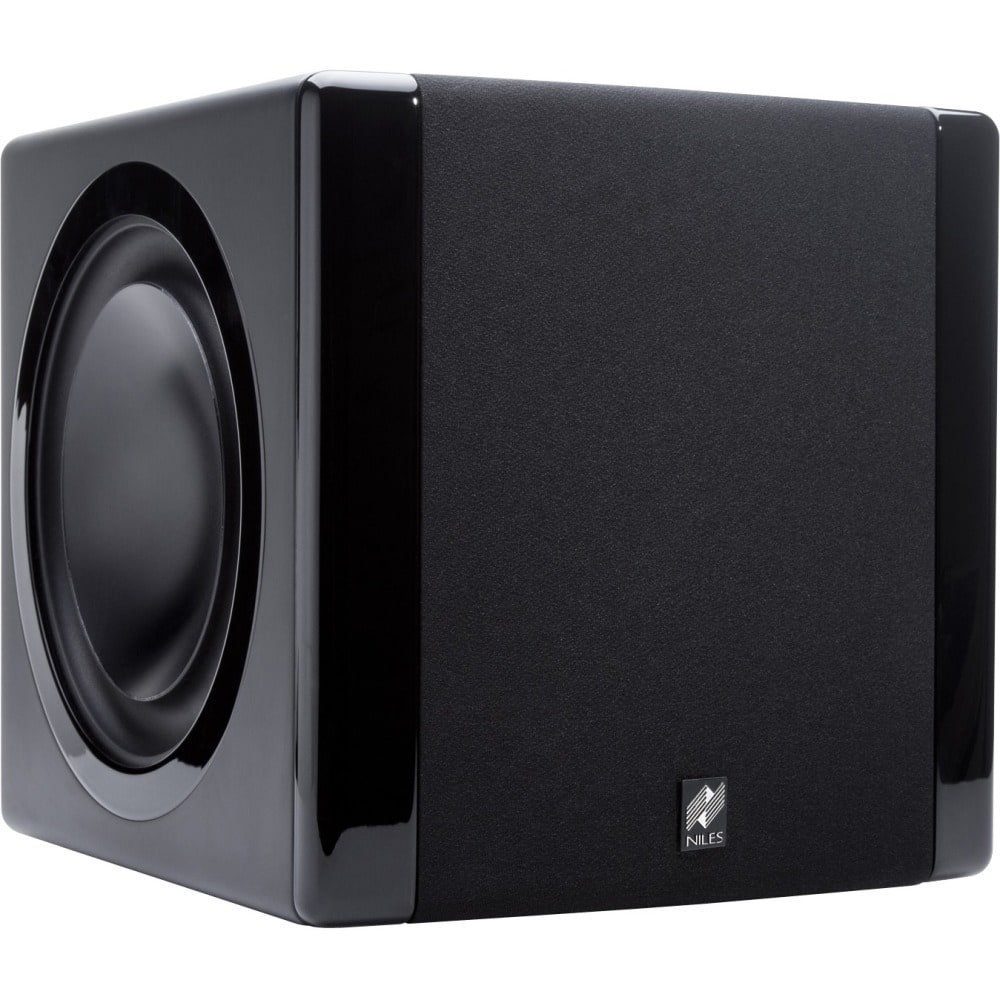 Front. Niles - 8" 1200-Watt Powered Subwoofer - Black.