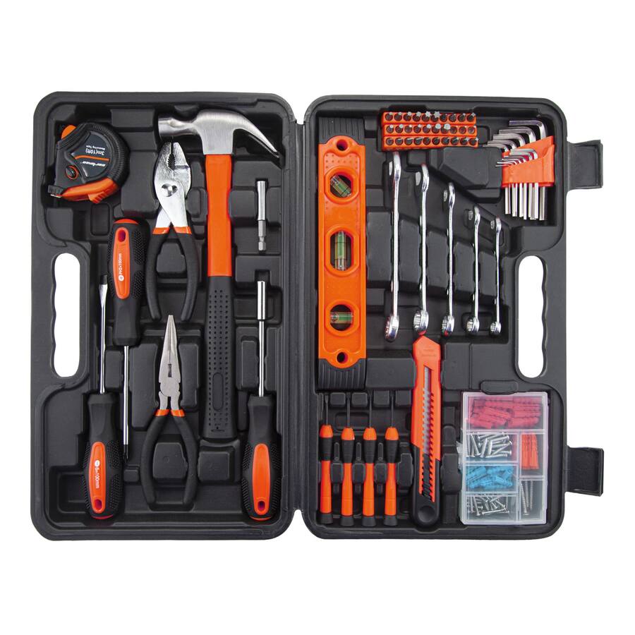JETRANSPORT 152 piece Basic Household Hand Tool Set With Toolbox ...