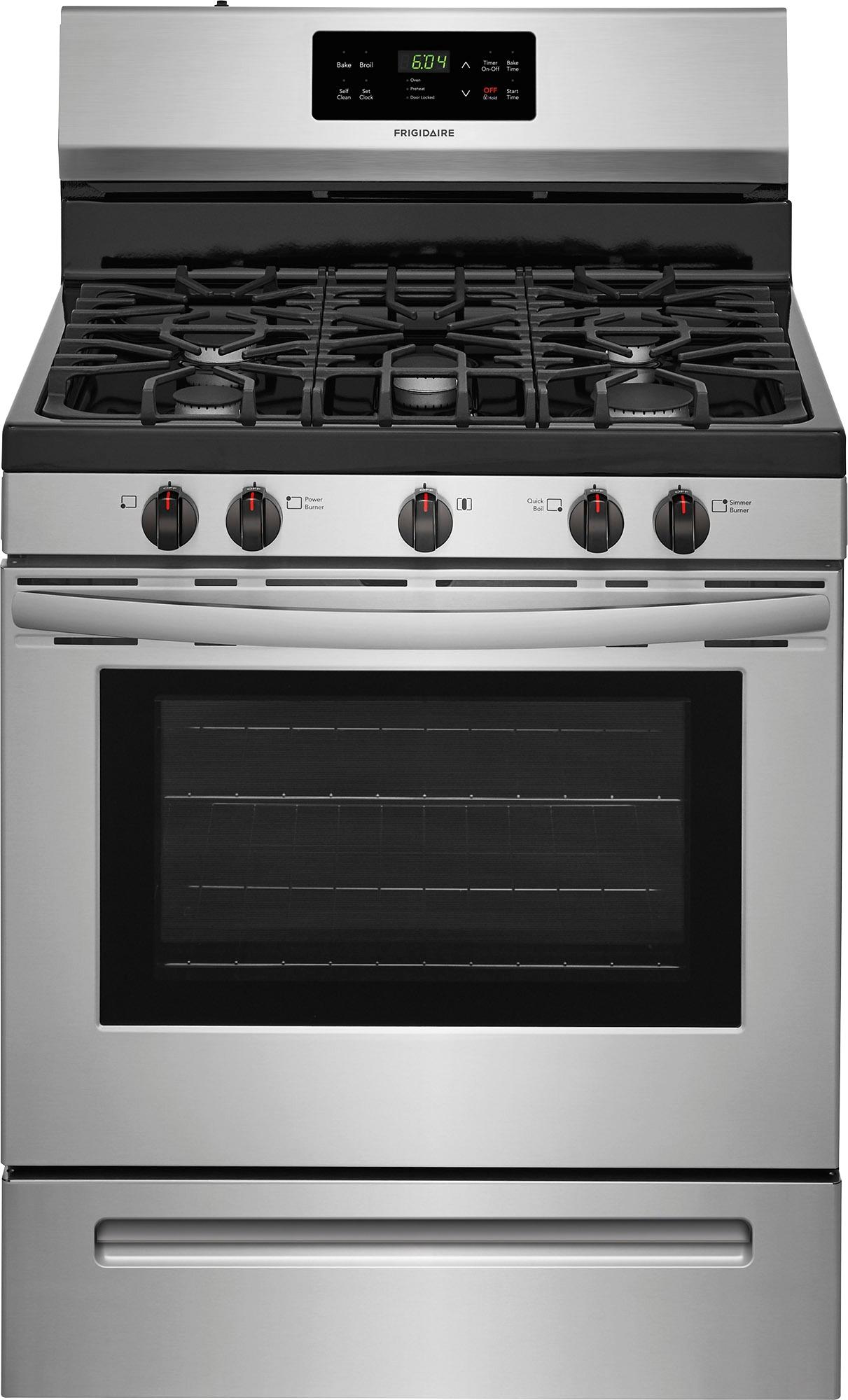 Frigidaire - Self-Cleaning Freestanding Gas Range - Stainless Steel