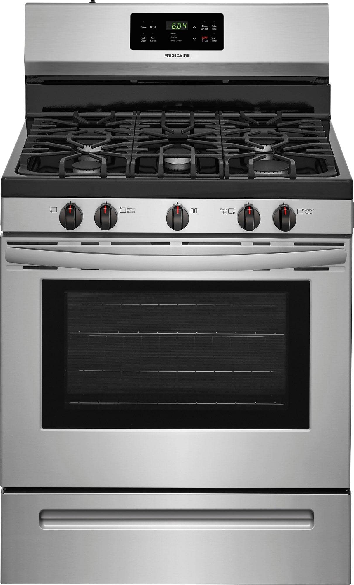 Front. Frigidaire - Self-Cleaning Freestanding Gas Range - Stainless Steel.